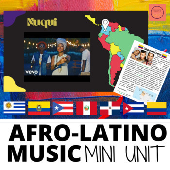 Preview of Afro-Latino Music Mini Unit | Hispanic Heritage Month 