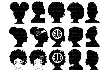 Download Afro Woman Svg Afro Lady Svg Files For Silhouette Cameo And Cricut Afro Hair