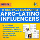 Afro-Latino influencers Simple biographies in English - Pr