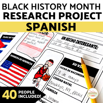 Preview of AfroLatinos Spanish Research Poster Project Black History Month in Spanish Class