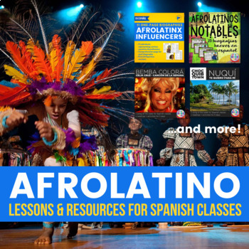 Preview of Afrolatino teaching resources for Spanish class
