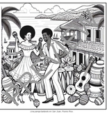 Afrolatinos Coloring Pages ( Mes de la Historia Afroamericana )