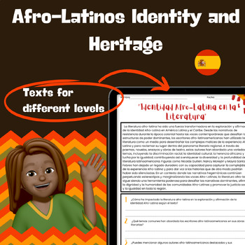 Preview of Lectura de comprensión Spanish Reading Comprehension Passages Afrolatinos