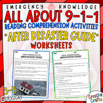 Preview of What to do After a Disaster? Reading Comprehension Passage and Questions