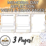 After Memorial Day Write and Draw Pages Long Weekend Refle