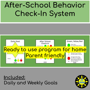 Preview of After School Behavior Check-In System