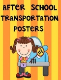 After School Transportation Circle Icons