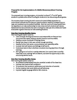 Preview of After School Tutoring Proposal and Implementation Forms