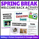 After Spring Break Activities | Spring Break Writing Promp