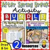 After Spring Break Bundle| 3-D Selfie Craftivity & Part of