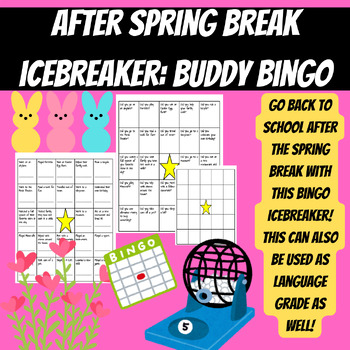 Preview of After Spring Break Icebreaker: Buddy Bingo