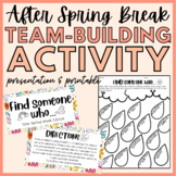 After Spring Break Team Building Activity - Find Someone Who