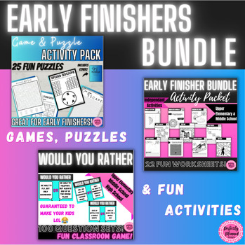 Preview of End of the Year Fun Games | Puzzles | Early/Fast Finishers Packet | BUNDLE