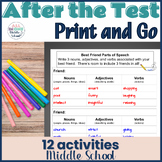 After Testing Printable Activities for Middle School