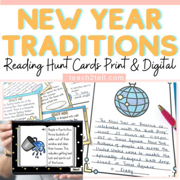 Preview of After Winter Break Activities New Years 2024 World Traditions Print Digital