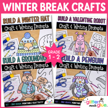 Preview of After Winter Break Activities: No Prep Writing Crafts & Templates 1st, 2nd Grade