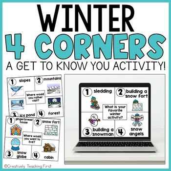 Preview of After Winter Break Activity Four Corners, Winter Activities
