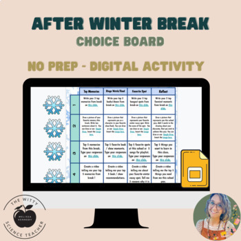 Preview of After Winter Break Choice Board (Google Slides) 