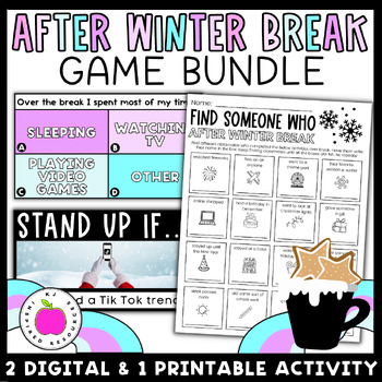 Preview of After Winter Break Reset Team Building Game and Activity Bundle