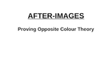 After-images, proving complementary colour theory power point