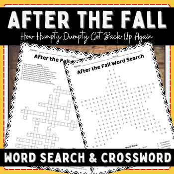 Preview of After the Fall Humpty Dumpty Word Search and Crossword Puzzle With Answer key