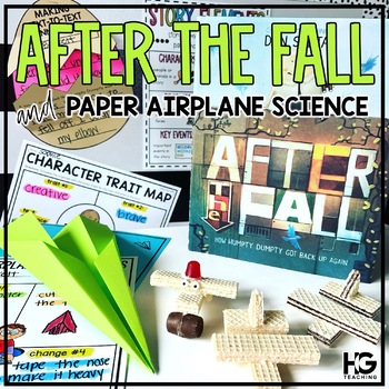 Preview of After the Fall Book Companion Activities | Reading Comprehension Airplane STEM