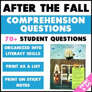 Preview of After the Fall Open-Ended Comprehension Questions - Reading Response Questions