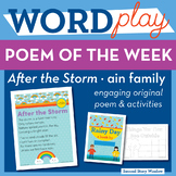 After the Storm - ain Word Family Poem of the Week - Long 