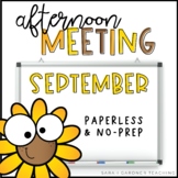 Afternoon Meeting for K-2 | Closing Circle | September | G