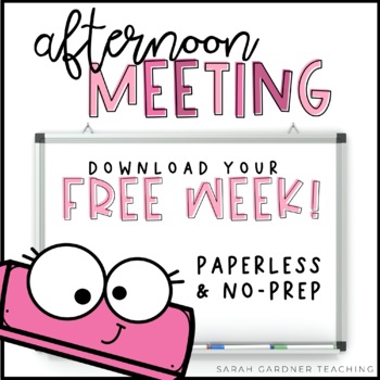 Preview of Afternoon Meetings for K-2 | Closing Circle | FREE WEEK! | Google Slides