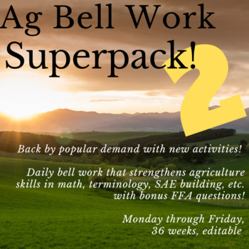 Preview of Ag Bell Work Superpack 2!