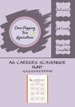 Preview of Ag Careers Scavenger Hunt