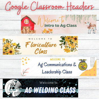 Preview of Ag Classes Google Classroom Headers