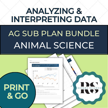 Preview of Ag Ed Data Literacy ANIMAL SCIENCE BUNDLE | Sub Plan Idea for Agriculture