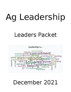 Preview of Ag Leadership Activity Packet