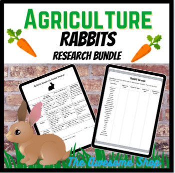 Preview of Ag Science Rabbits Research Bundle Agriculture Animal Science FFA