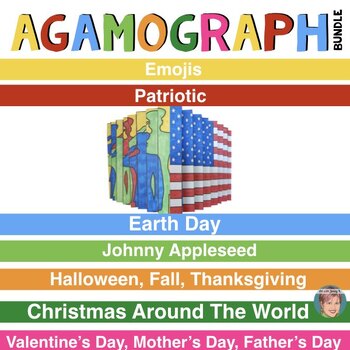 Preview of Agamographs BUNDLE (7 Sets) | Patriotic (Memorial Day) Collection & Many More!