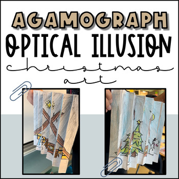 Preview of Agamograph Christmas Optical Illusion Art Template