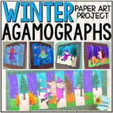 Agamograph Template | Winter Art Project | Foldable Paper Craft