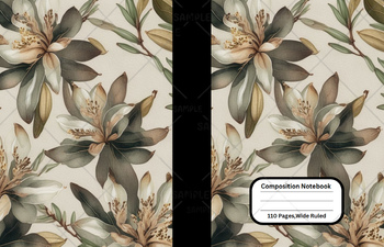 Preview of Agarwood Flower : Composition Notebook Cover For School, Home, Work, Clip Art