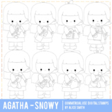 Agatha Angels - Winter Snowy - Digital Stamp Graphics