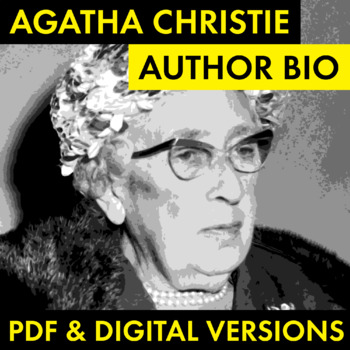 Preview of Agatha Christie Author Study Worksheet, Biography, PDF & Google Drive, CCSS