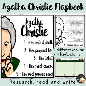 Preview of Agatha Christie Informational Text Flapbook