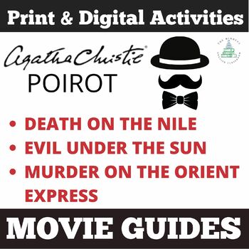 Preview of Agatha Christie Movie Guide BUNDLE | Poirot | Digital & Print Worksheets