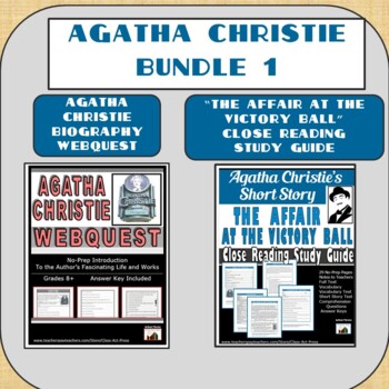 Preview of AGATHA CHRISTIE Webquest and Short Story Bundle 1 | Worksheets