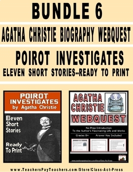 Preview of AGATHA CHRISTIE Webquest | Poirot Investigates | Bundle