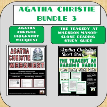 Preview of AGATHA CHRISTIE Webquest and Short Story Bundle 3 | Worksheets