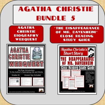 Preview of AGATHA CHRISTIE Webquest and Short Story Bundle 5 | Worksheets