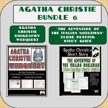 Preview of AGATHA CHRISTIE Webquest and Short Story Bundle 6 | Worksheets