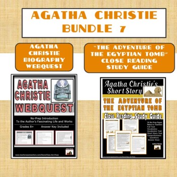 Preview of AGATHA CHRISTIE Webquest and Short Story Bundle 7 | Worksheets